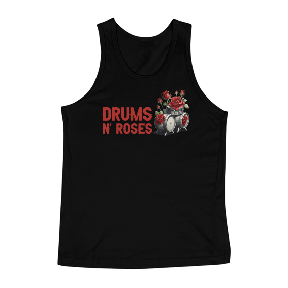 Regata Drums n' Roses - Cores Preta ou Cinza