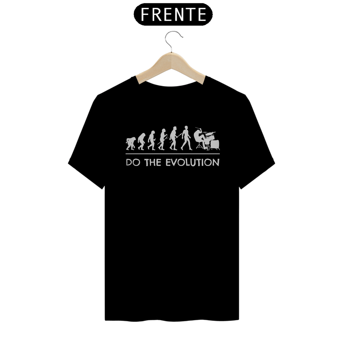 Nome do produto: Camiseta Básica Evolução - Cores Preta e Azul