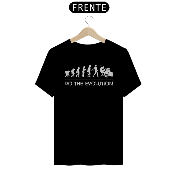 Camiseta Básica Evolução - Cores Preta e Azul