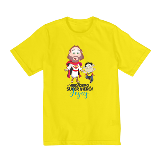 Nome do produto Camisa Quality Infantil (10 a 14) Ozé Jesus super herói 