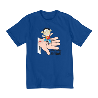 Nome do produto Camisa Infantil nas mãos de Jesus