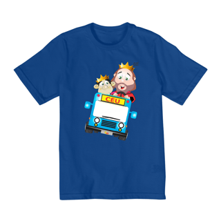 Nome do produto Camisa Infantil Ozé : tema ÔNIBUS P/ CÉU