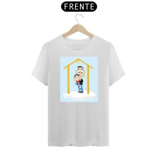 Nome do produto Camisa linha PRIME adulto Ozé Porta do Céu (Fundo azul)