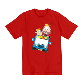 Nome do produto Camisa Infantil Ozé : tema ÔNIBUS P/ CÉU