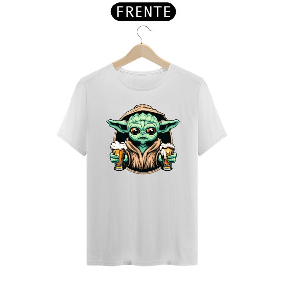 CAMISETA BABY YODA COM CERVEJA