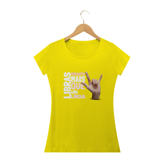 Nome do produto Camiseta Baby look Libras