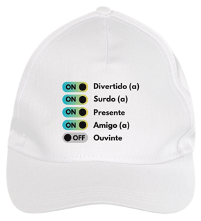 Nome do produto Boné Branco Divertido