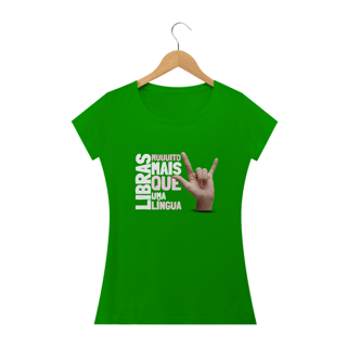 Nome do produto Camiseta Baby look Libras