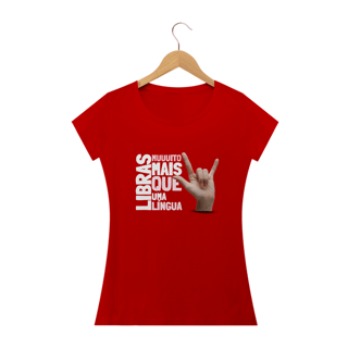 Nome do produto Camiseta Baby look Libras