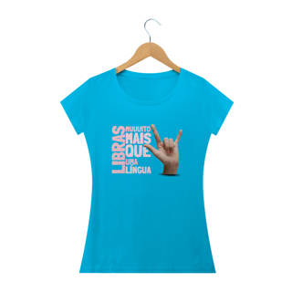 Nome do produto Camiseta Baby Look Libras é uma Língua