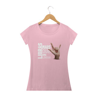 Nome do produto Camiseta Baby look Libras