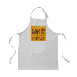 Nome do produto Avental - CEVEJA NÃO Engorda, preenche o corpo de felicidade