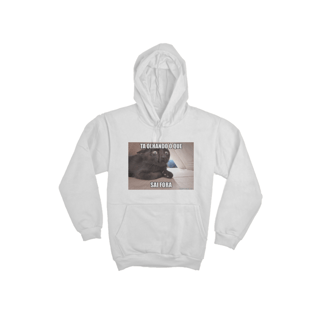 Nome do produto Casaco com gorro - Estampa na frente - Ta olhando o que sai fora