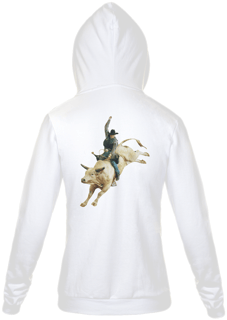 Nome do produto Casaco com capuz - Peão no touro branco