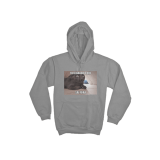 Nome do produto Casaco com gorro - Estampa na frente - Ta olhando o que sai fora