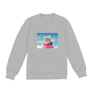 Nome do produto Casaco Sem Gorro - Estampa na frente - Gatinho 