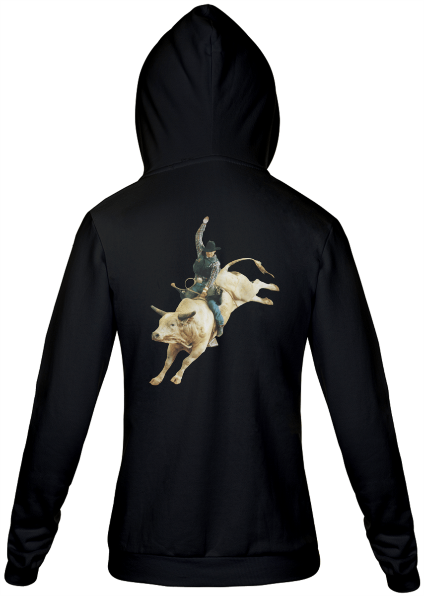 Nome do produto: Casaco com capuz - Peão no touro branco