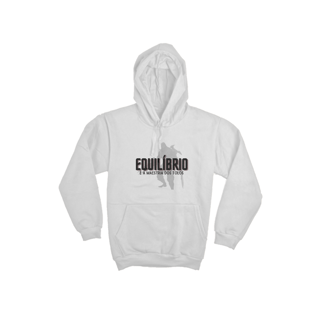 Nome do produto Moletom Zed Branco - Equilíbrio é a maestria dos tolos