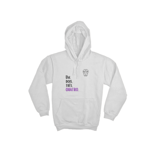 Nome do produto Moletom Jhin Branco - Um, Dois, Três, Quatro.