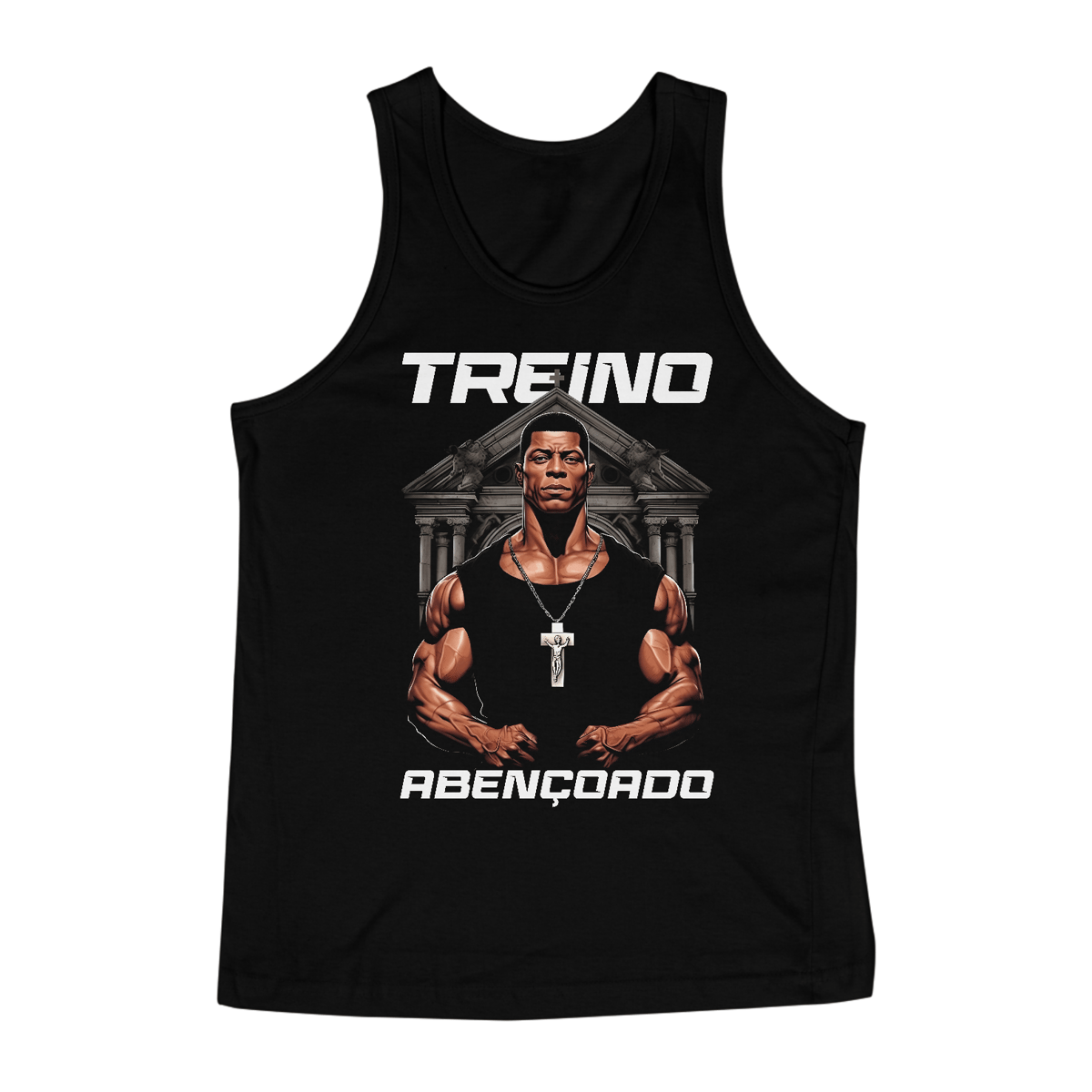 Nome do produto: Camiseta Regata - Treino Abençoado.