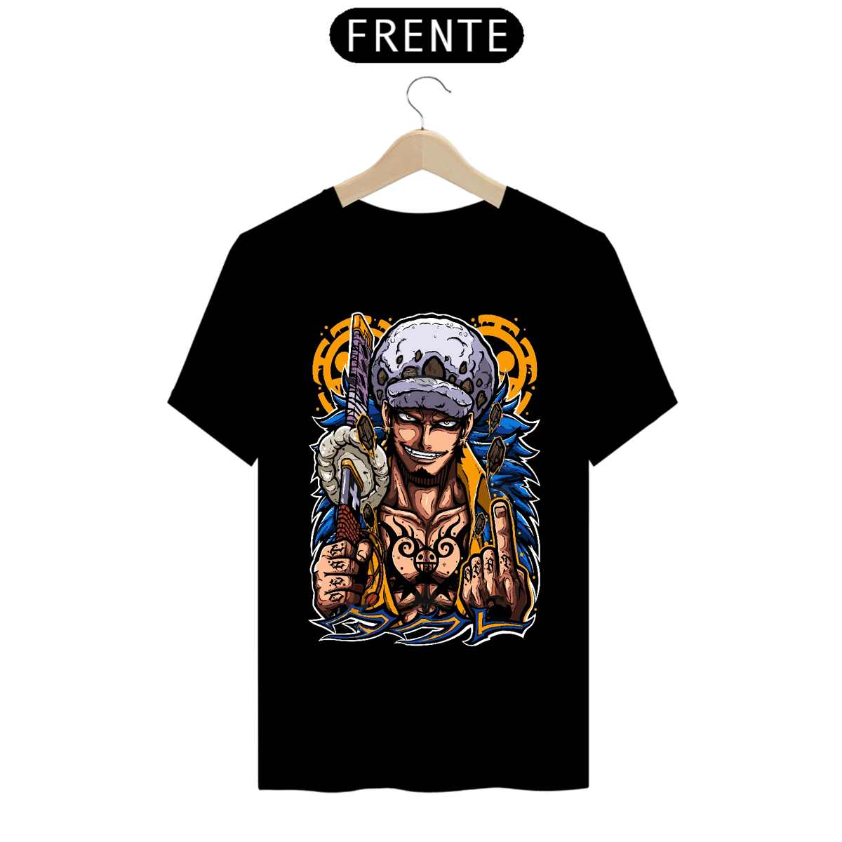 Nome do produto: CAMISETA TRAFALGAR D. WATER LAW - ONE PIECE
