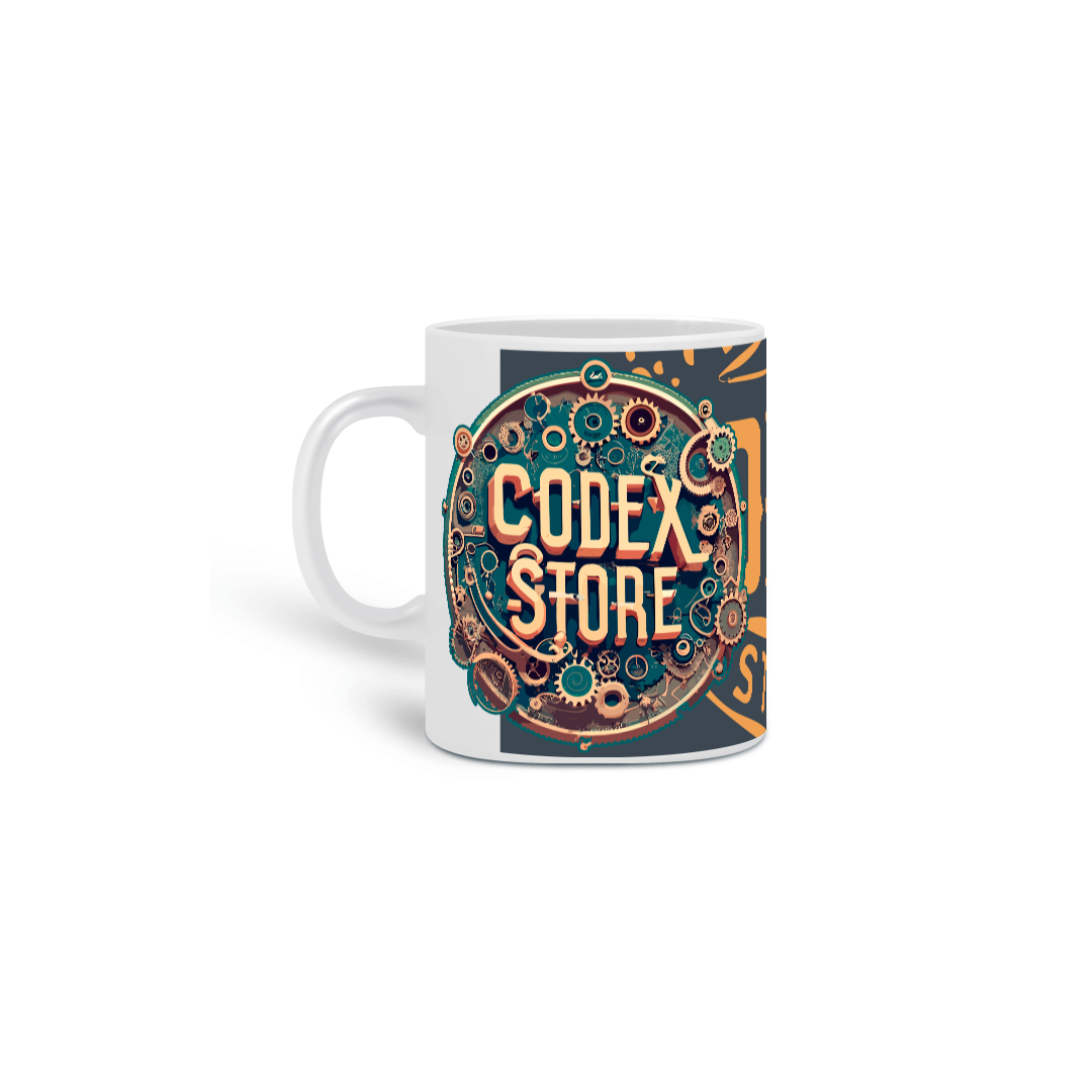 CANECA STEAMPUNK LOGO CODEX