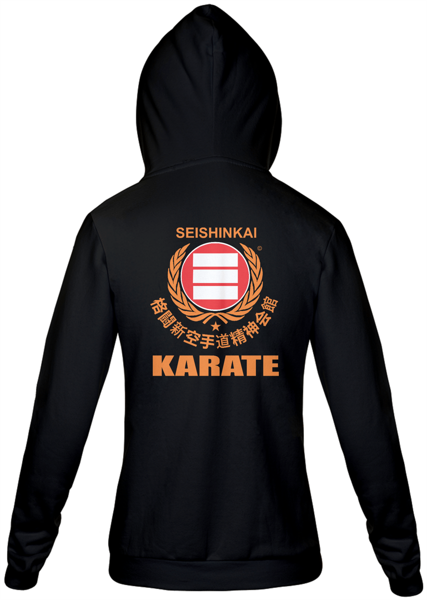 Nome do produto: MOLETOM COM ZÍPER UNISSEX KARATE SEISHINKAI