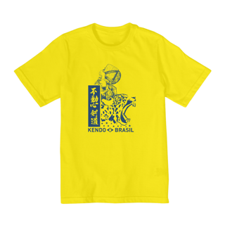 Nome do produto Camiseta Kendo Brasil Onça 2 (Azul) INFANTIL