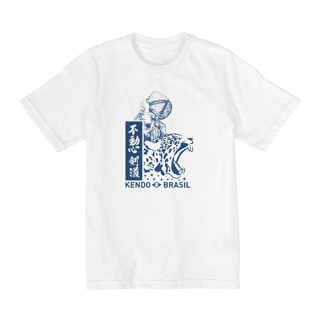 Camiseta Kendo Brasil Onça 2 (Azul) INFANTIL