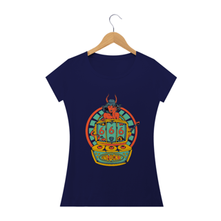 Nome do produto Camiseta Sem Sorte 666 Feminino 