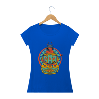 Nome do produto Camiseta Sem Sorte 666 Feminino 