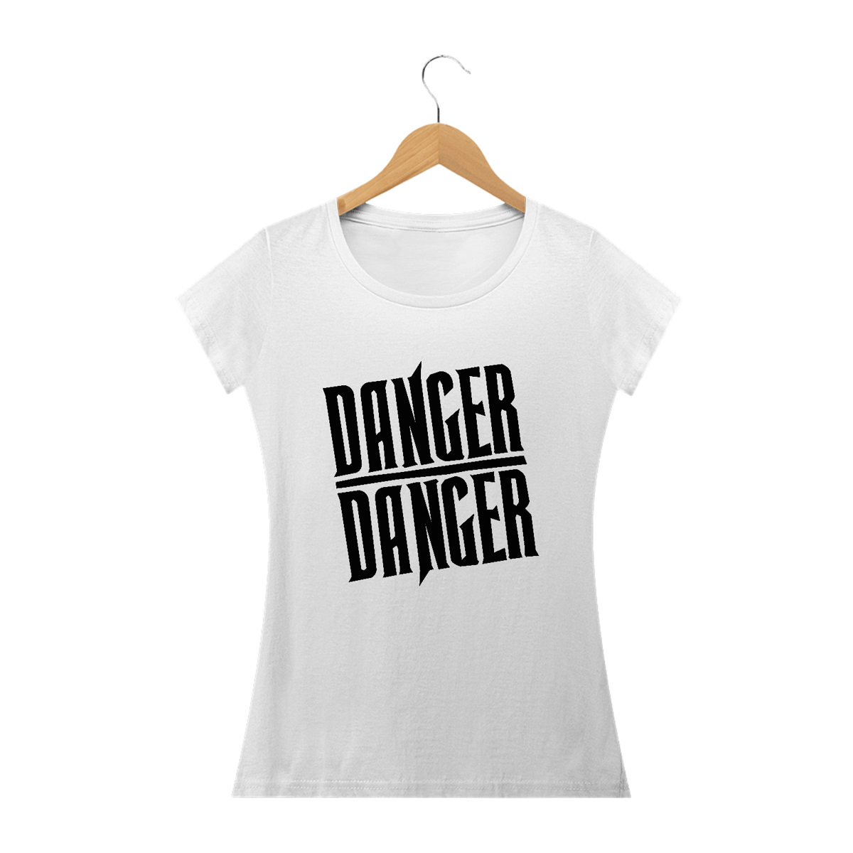 Nome do produto: Camiseta Feminina Danger Danger Estampa ROCK
