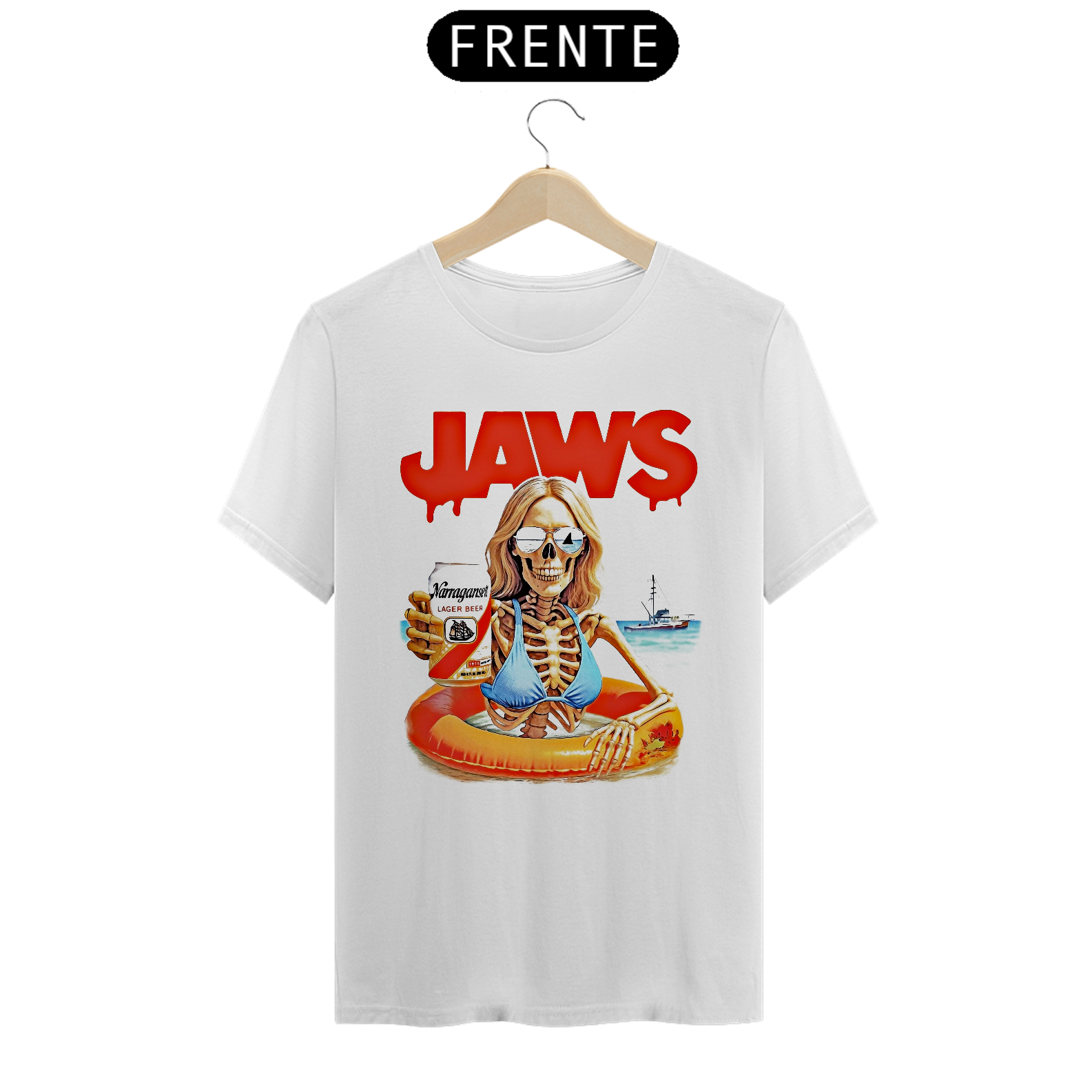 Camiseta Tubarão - Mergulho Sem Volta Estampa Filme Terror