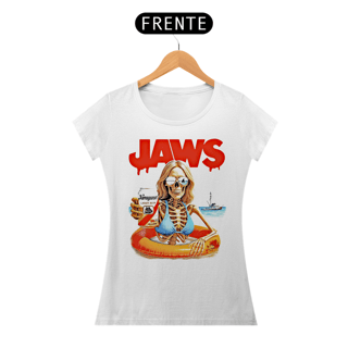 Nome do produto Camiseta Feminina Tubarão - Mergulho Sem Volta Estampa Filme Terror