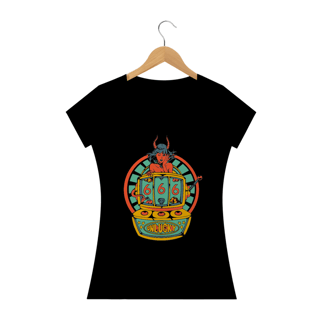 Nome do produto Camiseta Sem Sorte 666 Feminino 