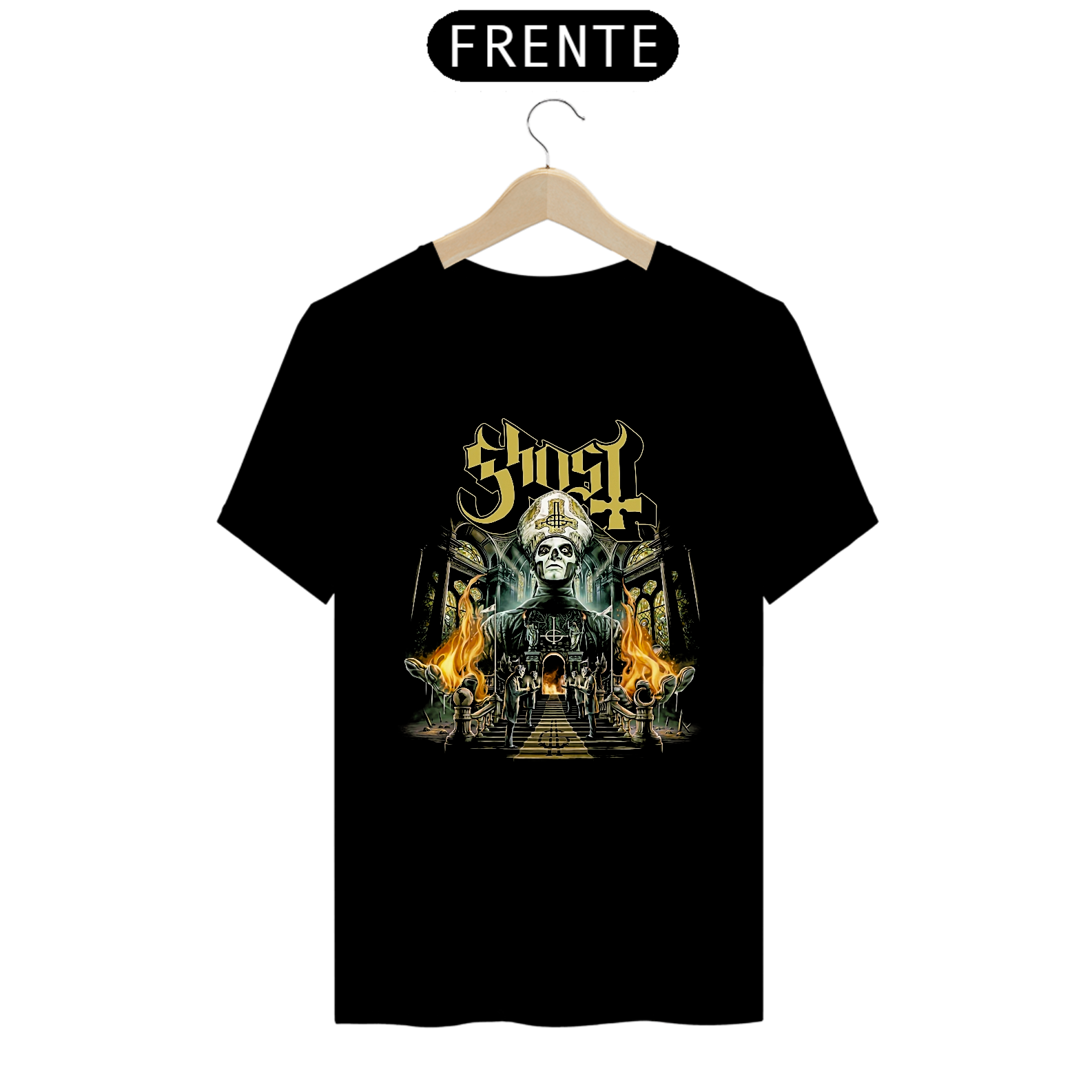 Camiseta Ghost Santuário Estampa ROCK