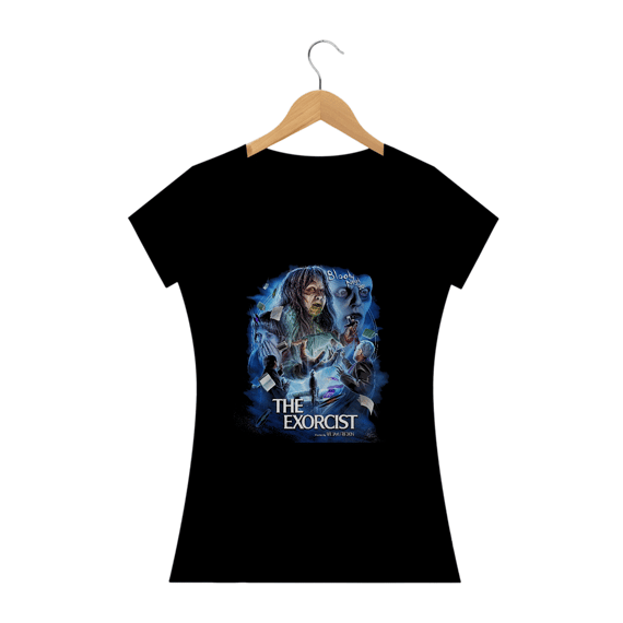 Camiseta Feminina O Exorcista Estampa Filme Terror