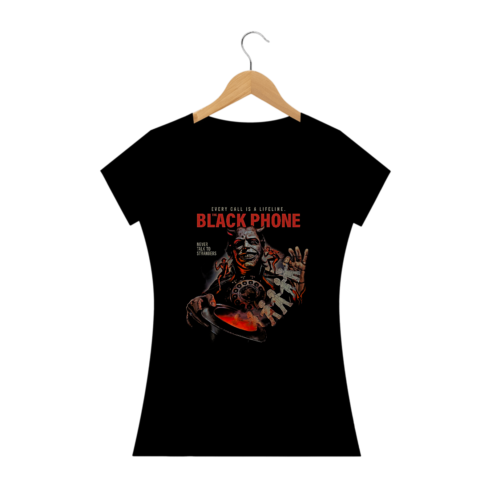 Camiseta Feminina O Telefone Preto Estampa Filme Terror