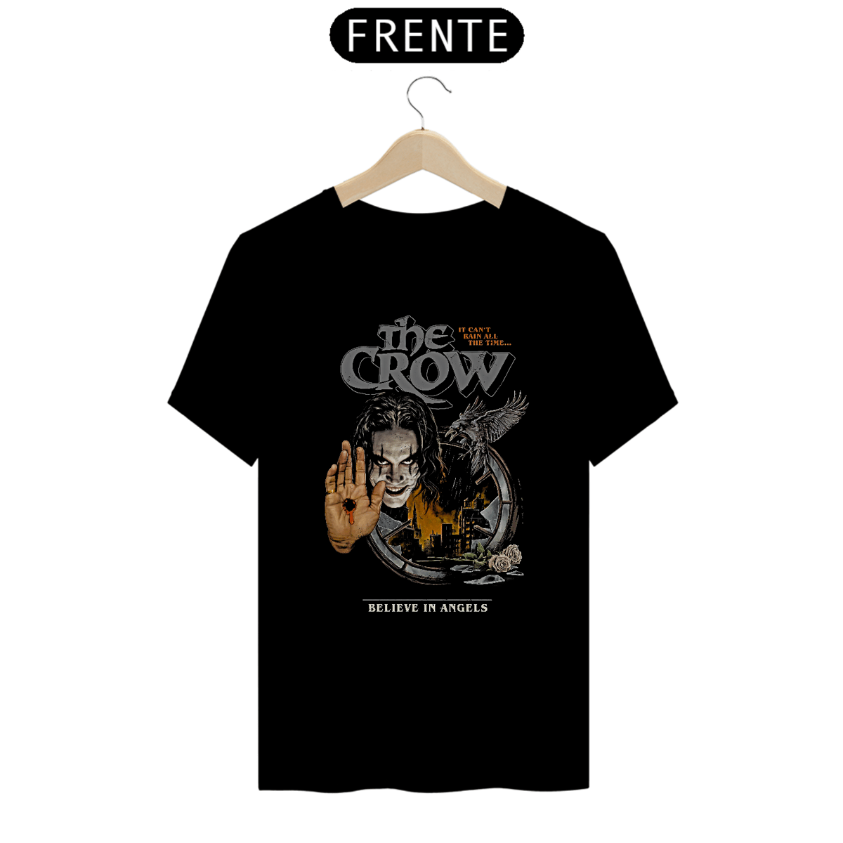 Nome do produto: Camiseta O Corvo Estampa Filme Terror