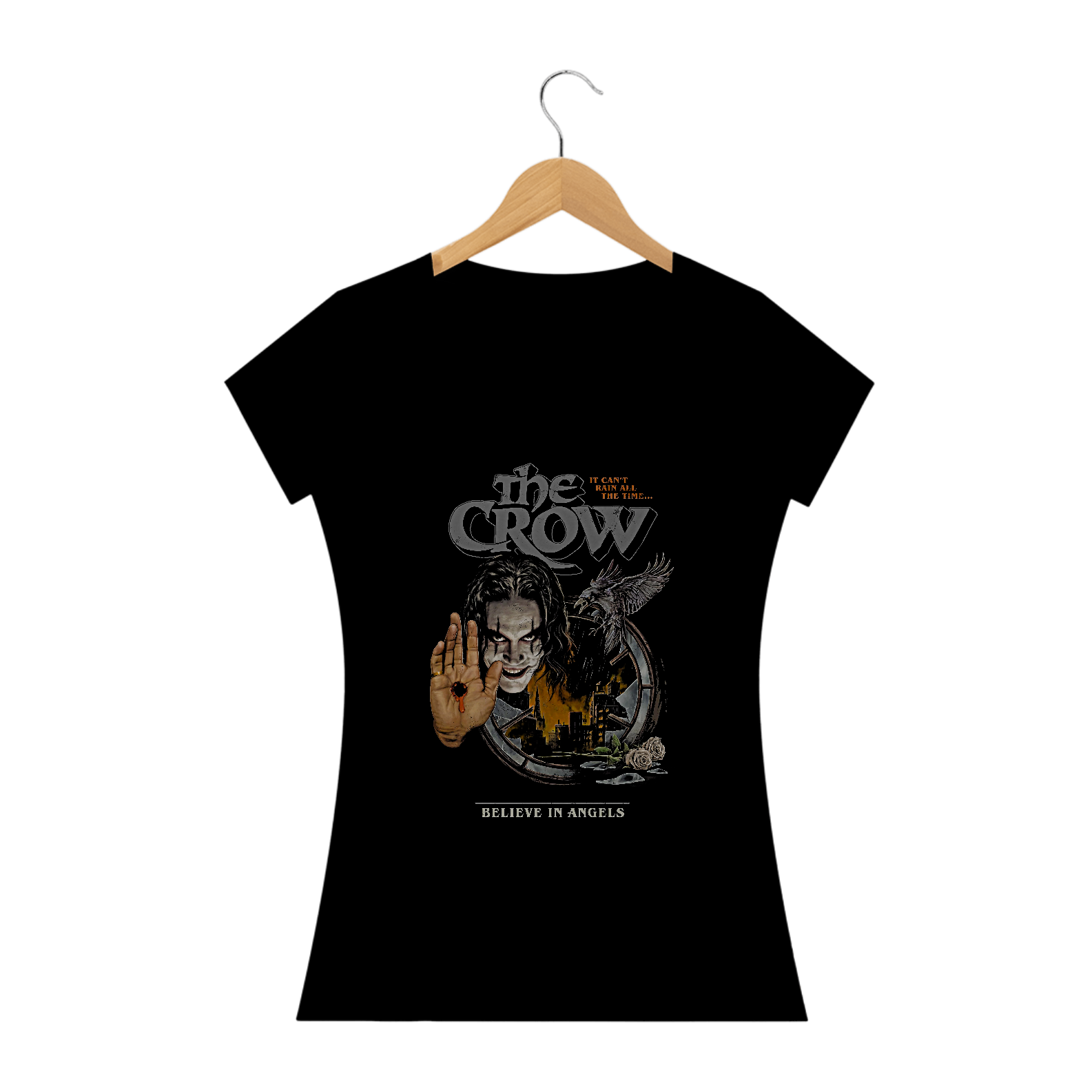 Camiseta Feminina O Corvo Estampa Filme Terror