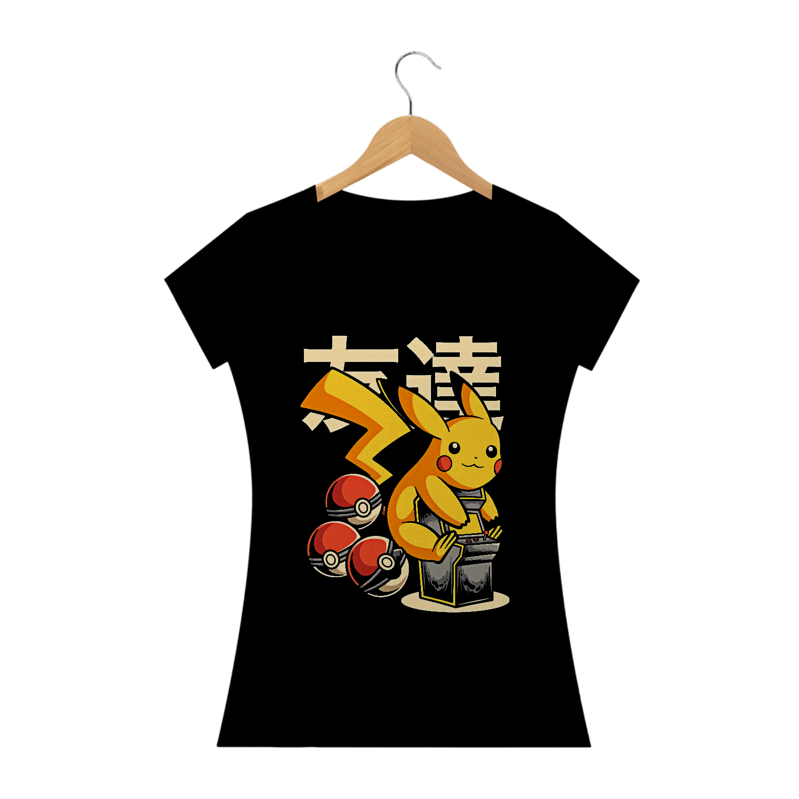 Camiseta Feminina Pikachu Arcade Pokemon Estampa GAME GEEK