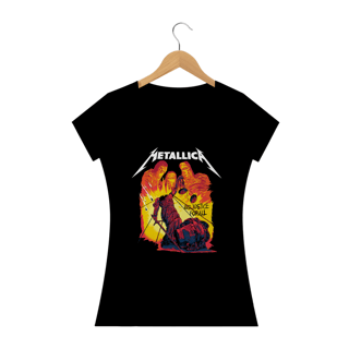 Camiseta Feminina Metallica And Justice for all Estampa ROCK