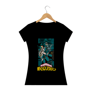 Camiseta Feminina Izuku Midoriya My Hero Academia Estampa Anime