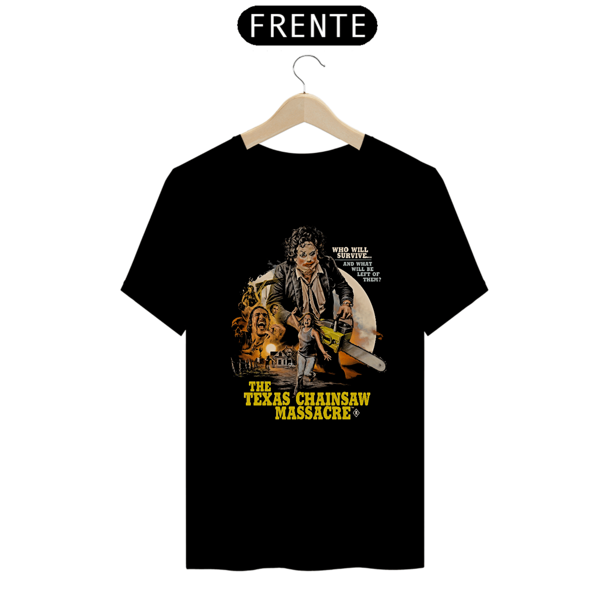 Nome do produto: Camiseta O Massacre da Serra Elétrica LeatherFace Estampa Filme Terror 