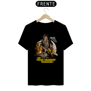 Camiseta O Massacre da Serra Elétrica LeatherFace Estampa Filme Terror 