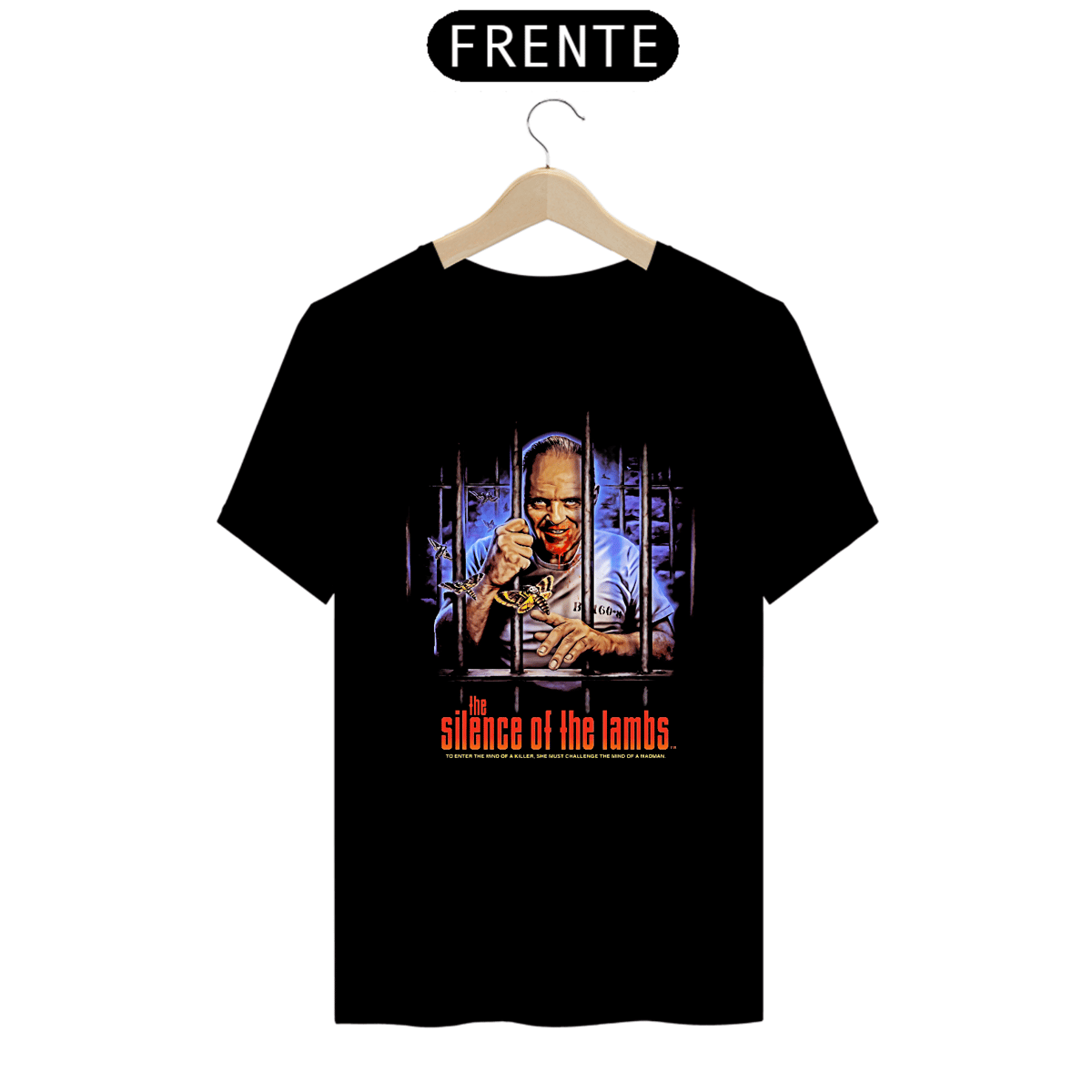 Nome do produto: Camiseta O Silêncio dos Inocentes Estampa Filme Terror
