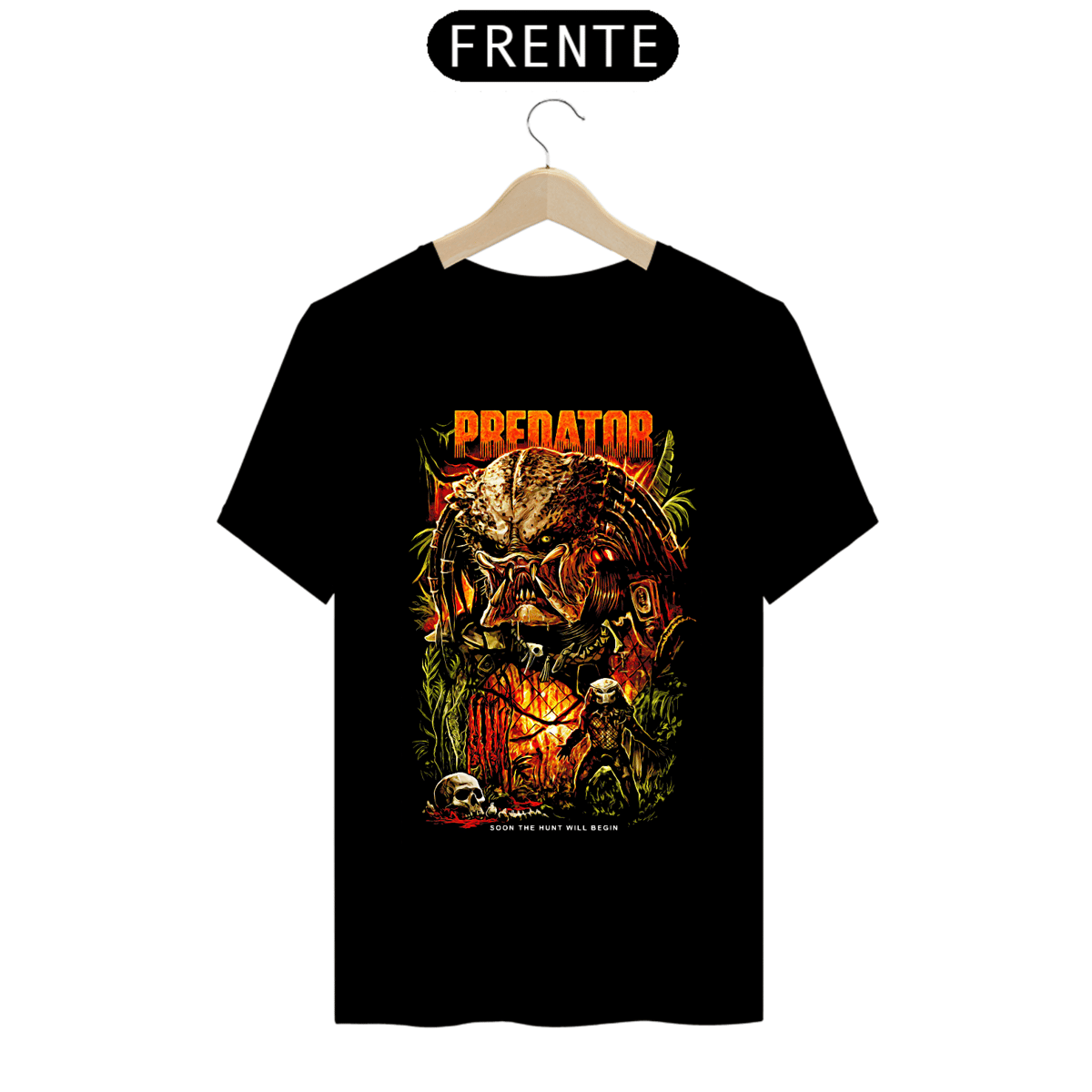 Nome do produto: Camiseta O Predador Estampa Filme Terror