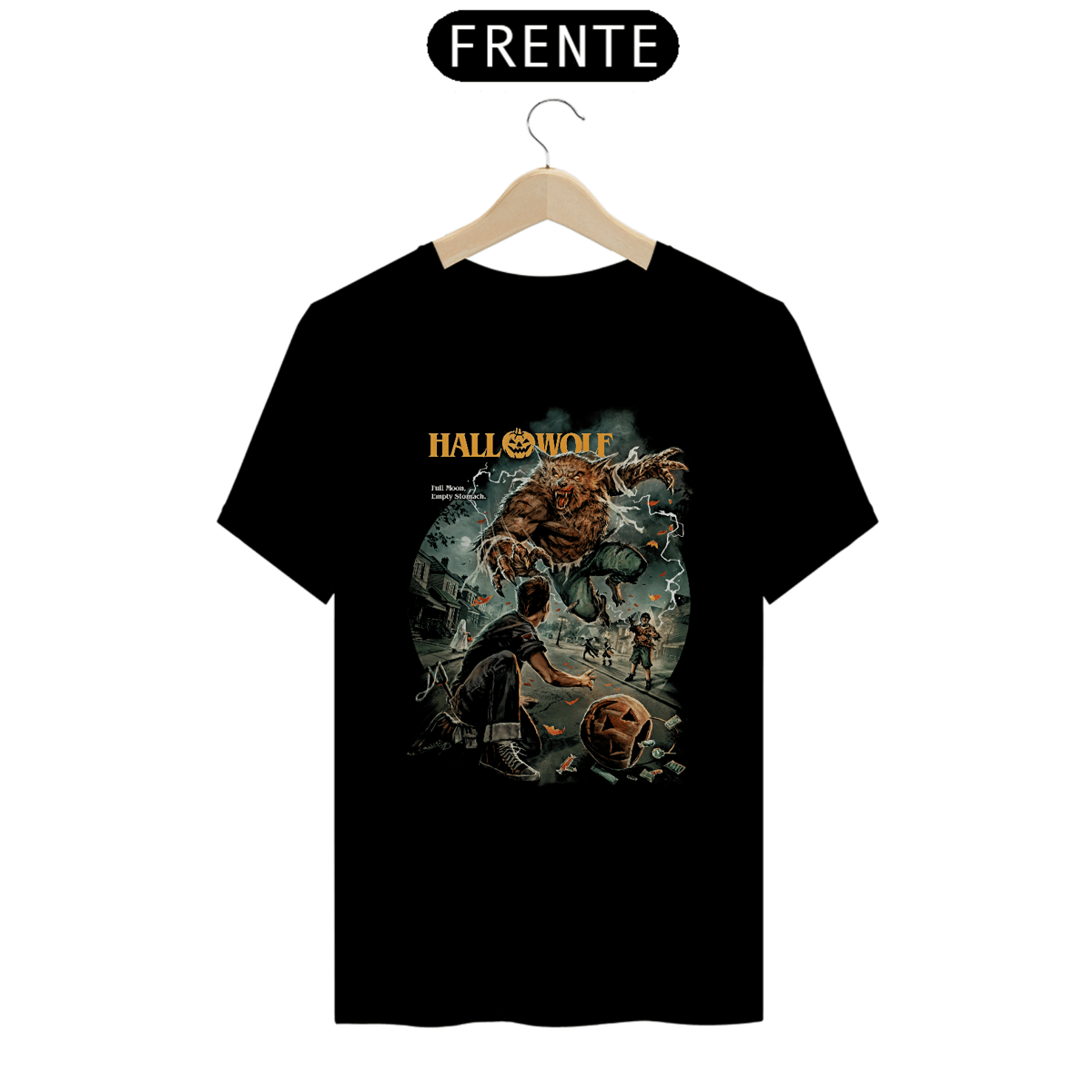 Nome do produto: Camiseta Halloween Lobisomem Estampa Filme Terror