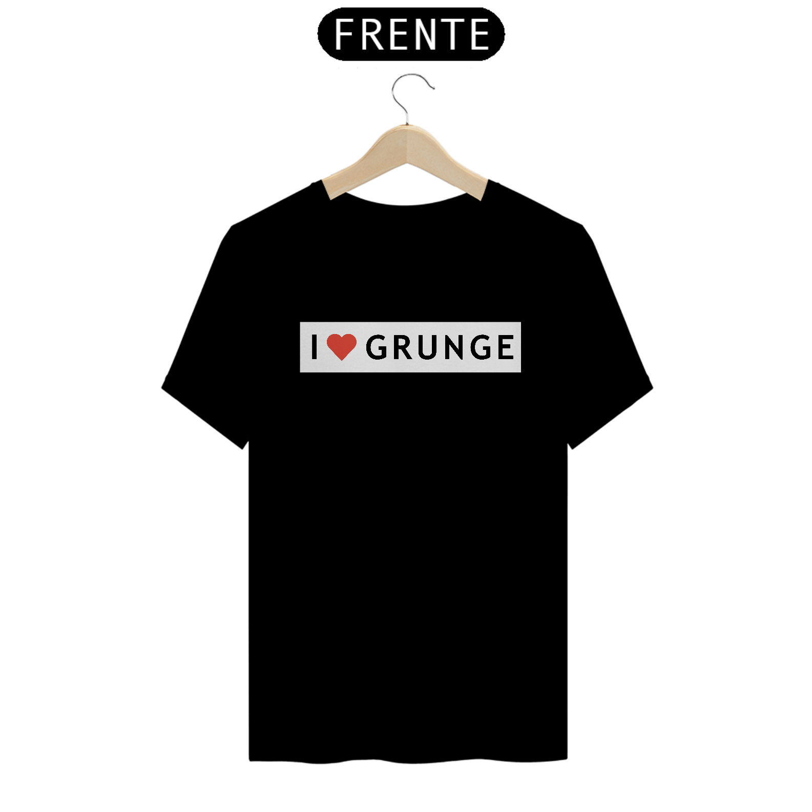 Camiseta I Love Grunge Estampa ROCK