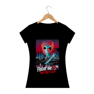 Camiseta Feminina Sexta Feira 13 Parte 8 Estampa Capa Filme Terror